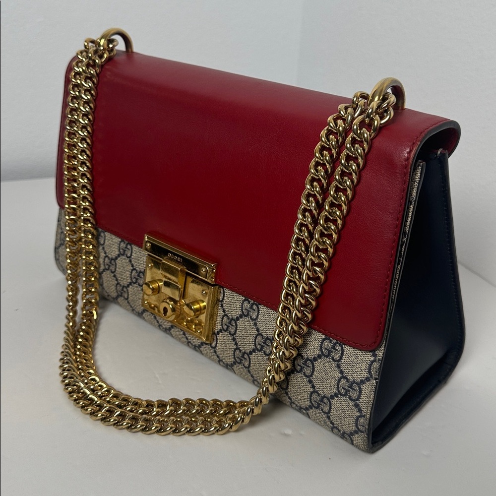 💯Authentic Gucci Padlock GG Supreme chain shoulder bag🍀 - Picture 15 of 16